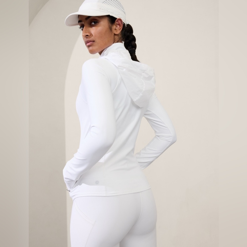 NWT Athleta Interval Bright White Jacket Size XL - Picture 3 of 9